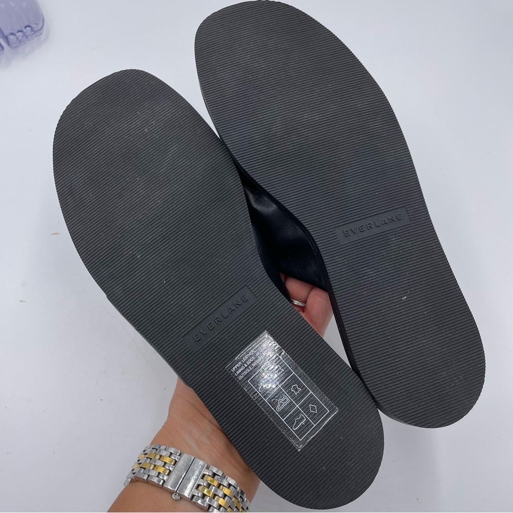 NEW Everlane Black Leather Day Crossover Sandal in Size 9 - Picture 9 of 11